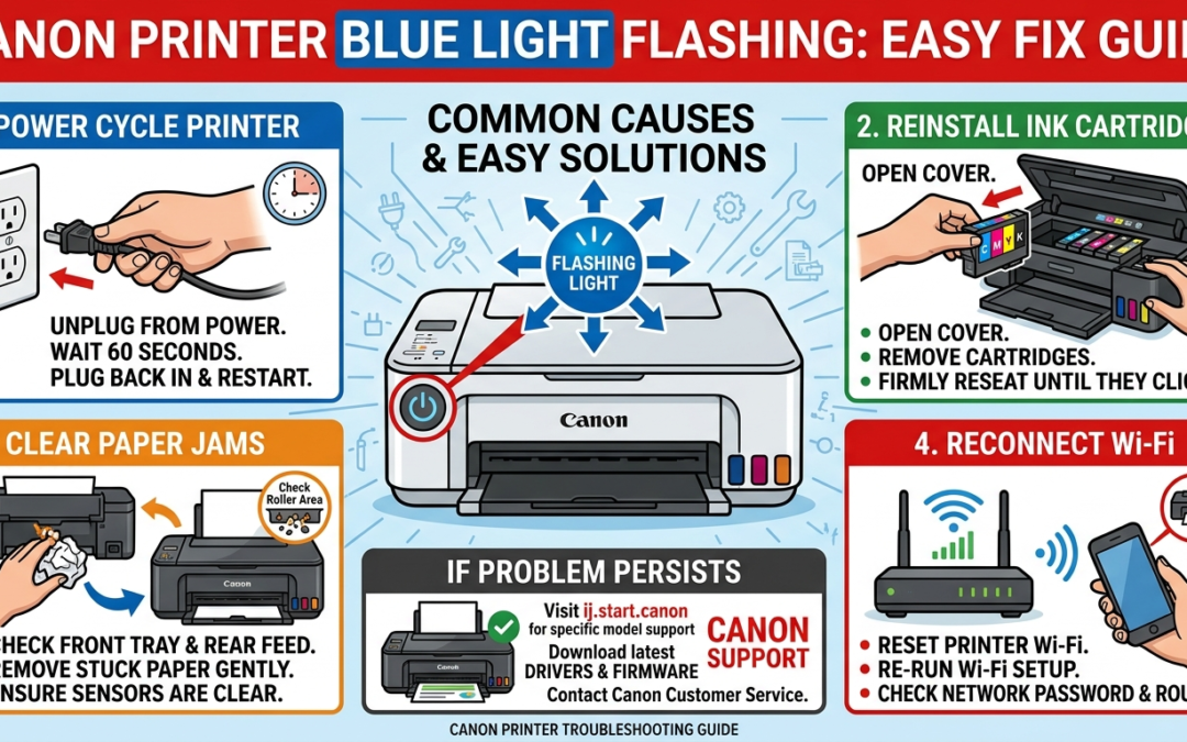 Canon Printer Blue Light Flashing – Easy Fix Guide